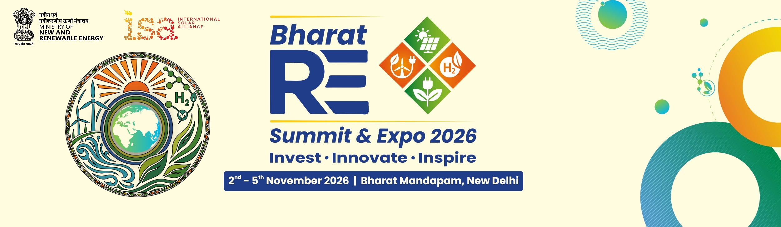  Bharat Renewable Energy Summit & Expo 2026 : https://bresummit.in 